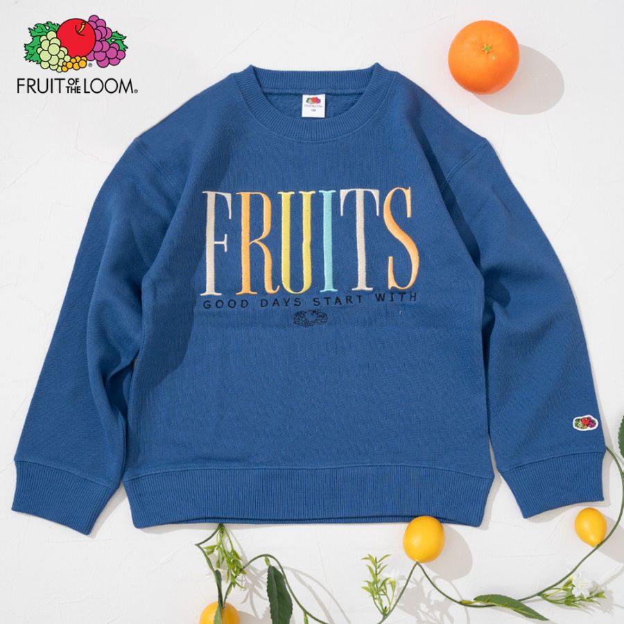 FTL キッズ カラフルロゴ刺繍 スウェットシャツ
