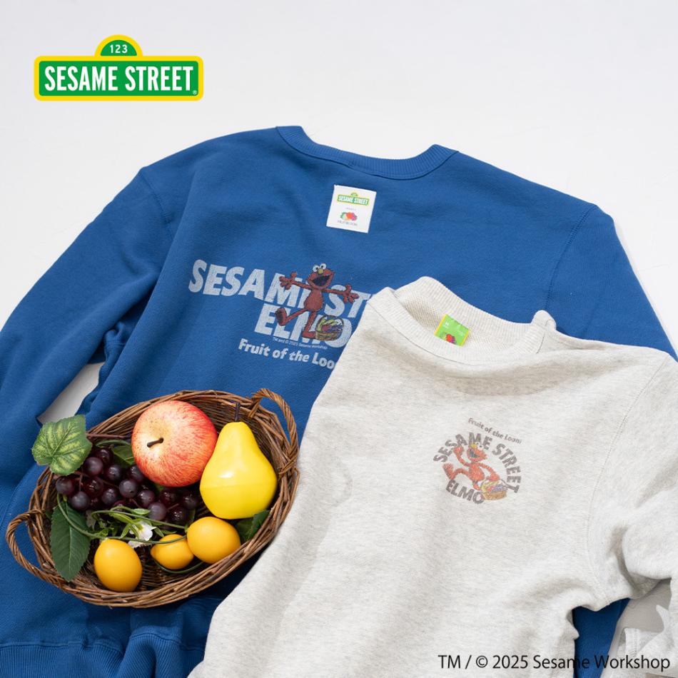 SESAMESTREET×FTL ロングスリーブ甘編 イラスト プルオーバートップス B