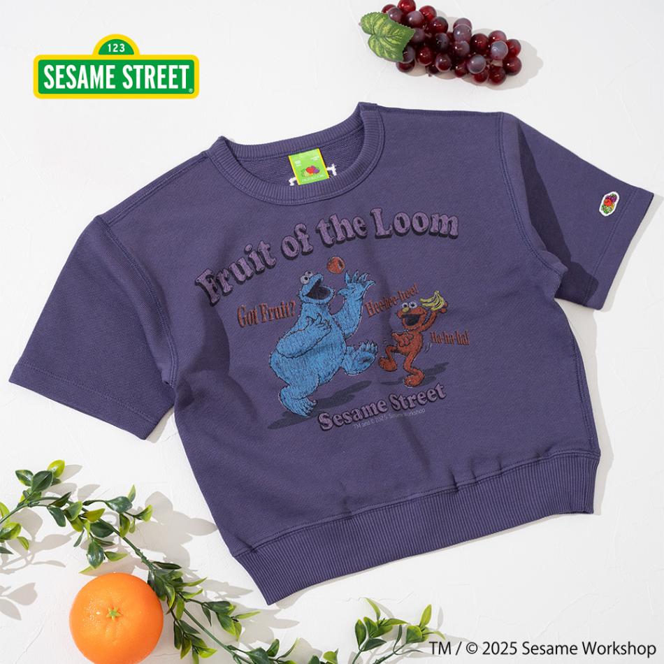 SESAMESTREET×FTL キッズ イラスト ハーフスリーブスウェット A