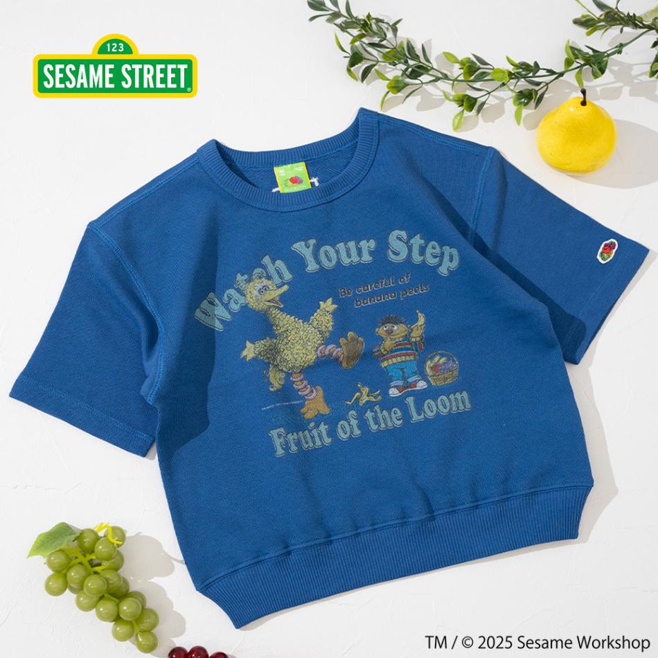 SESAMESTREET×FTL キッズ イラスト ハーフスリーブスウェット B
