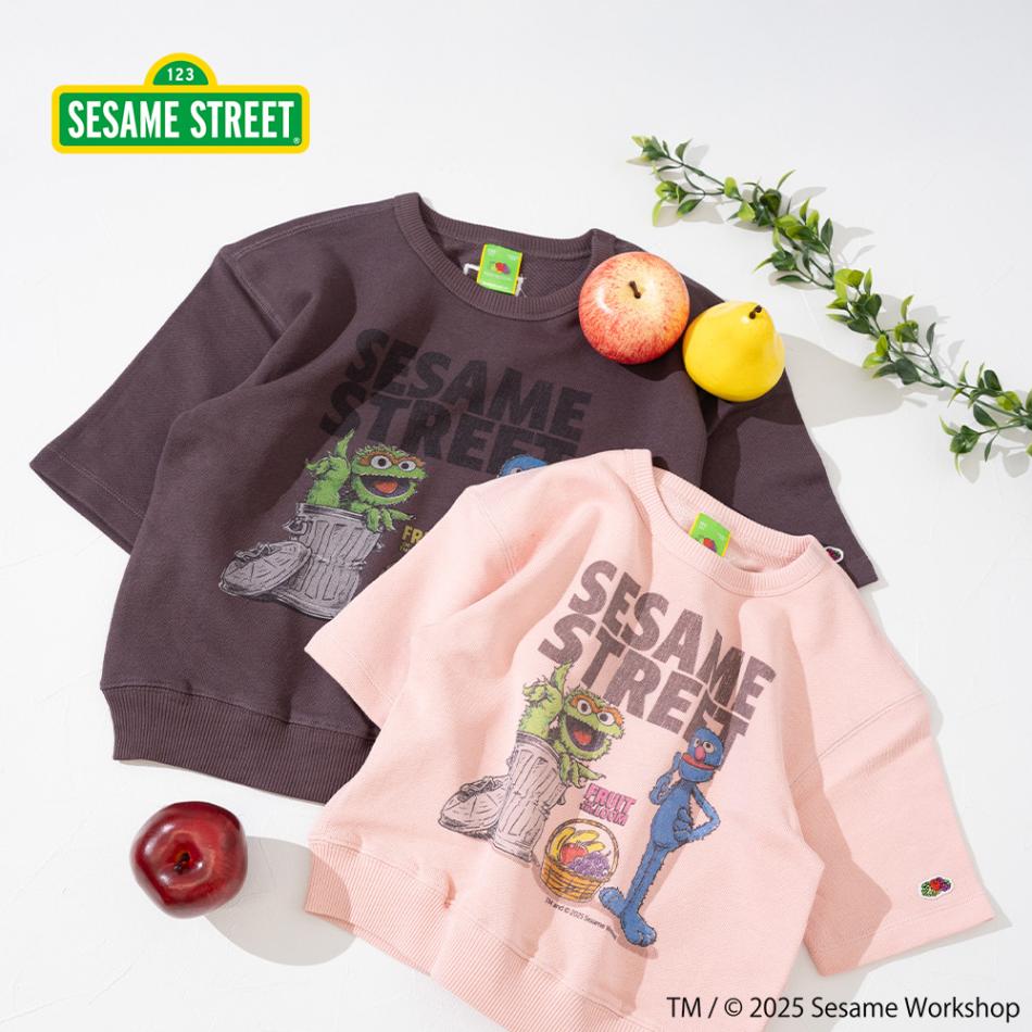 SESAMESTREET×FTL キッズ イラスト ハーフスリーブスウェット C