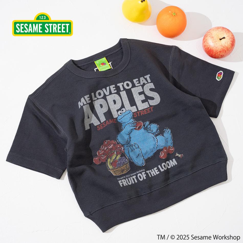 SESAMESTREET×FTL キッズ イラスト ハーフスリーブスウェット D