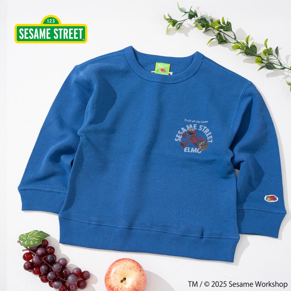 SESAMESTREET×FTL キッズ イラスト ロングスリーブスウェット C