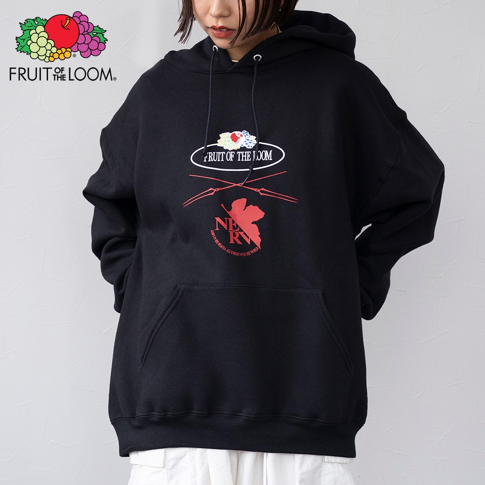 FTL×EVA ロゴプリントフーディー