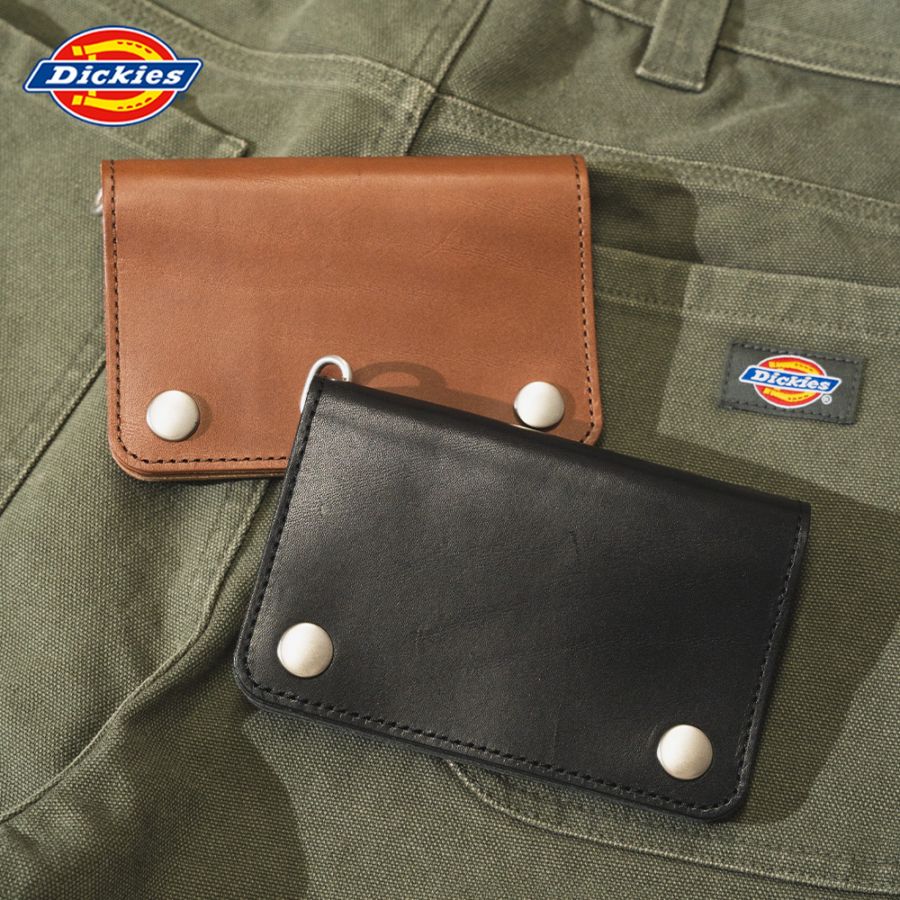 DICKIES 2つボタン ミドルウォレット(チェーンなし)