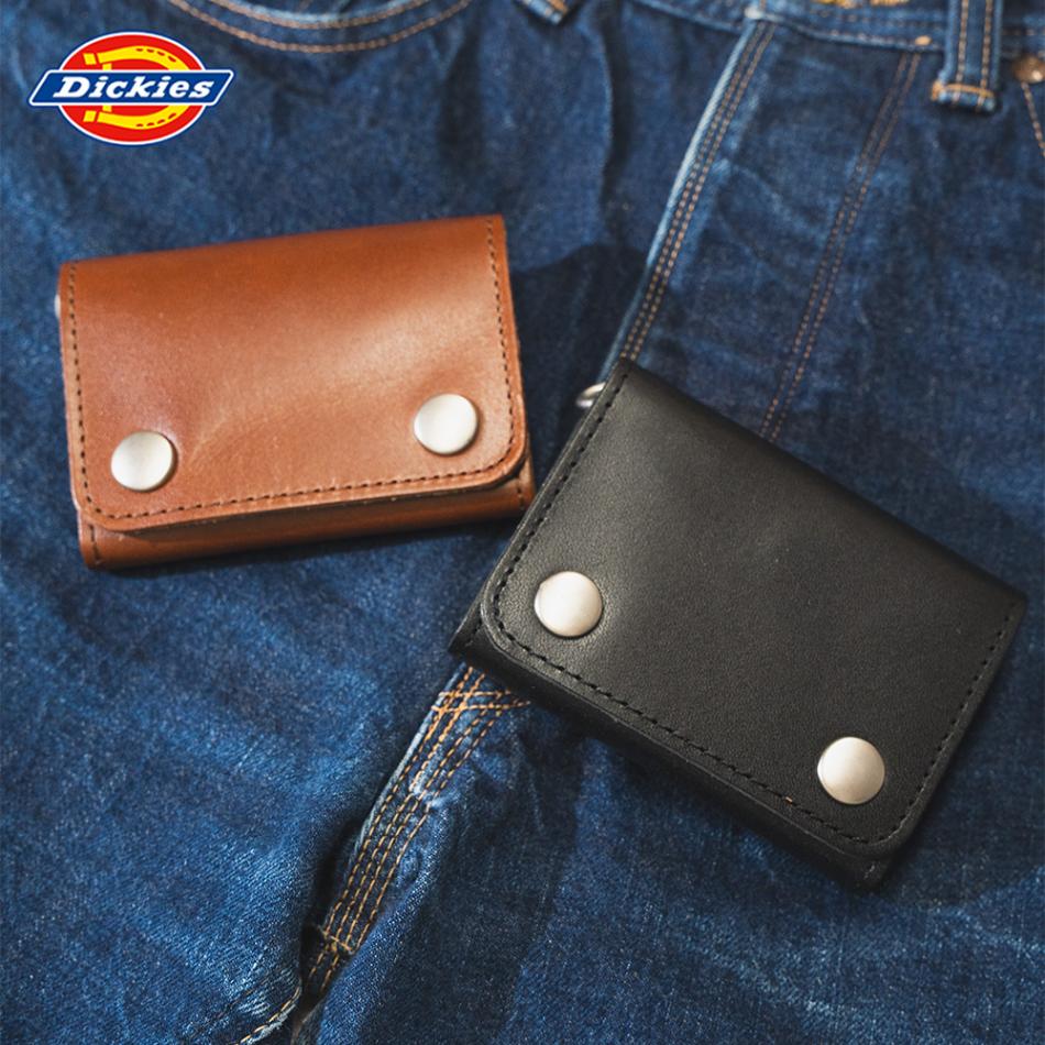 DICKIES 2つボタン ダブルフラップウォレット(チェーンなし)