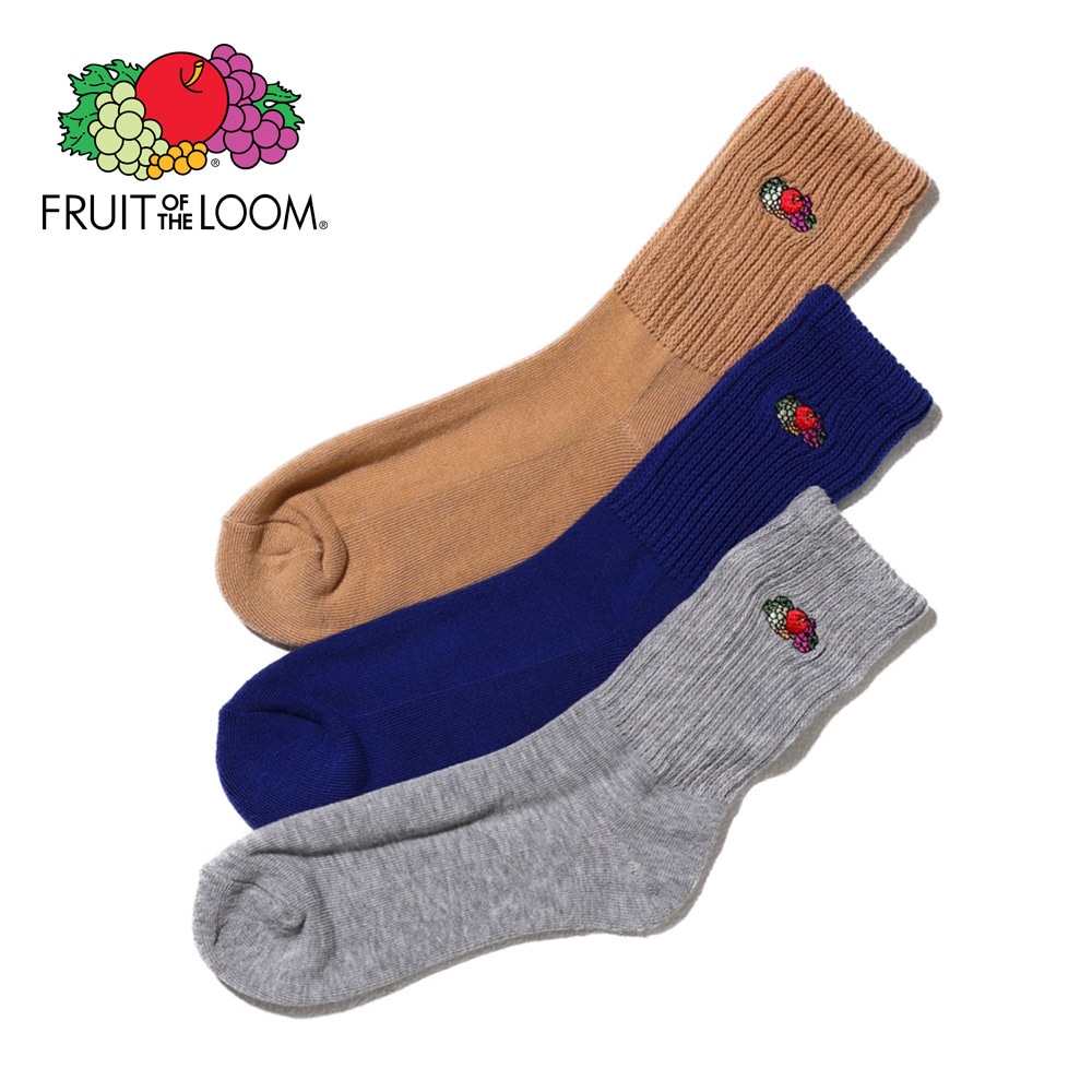 3P ゆるリッチェル編み 刺繍ソックス1 23～25cm