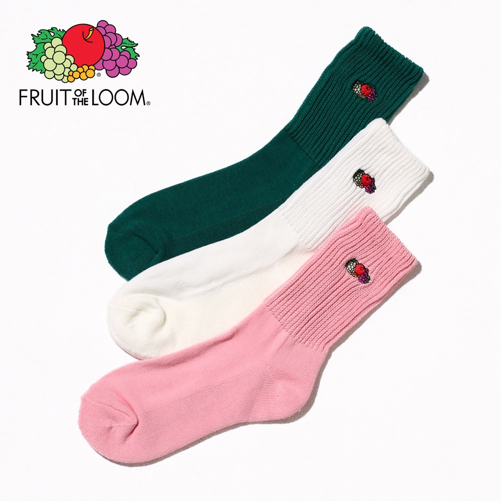 3P ゆるリッチェル編み 刺繍ソックス2 23～25cm