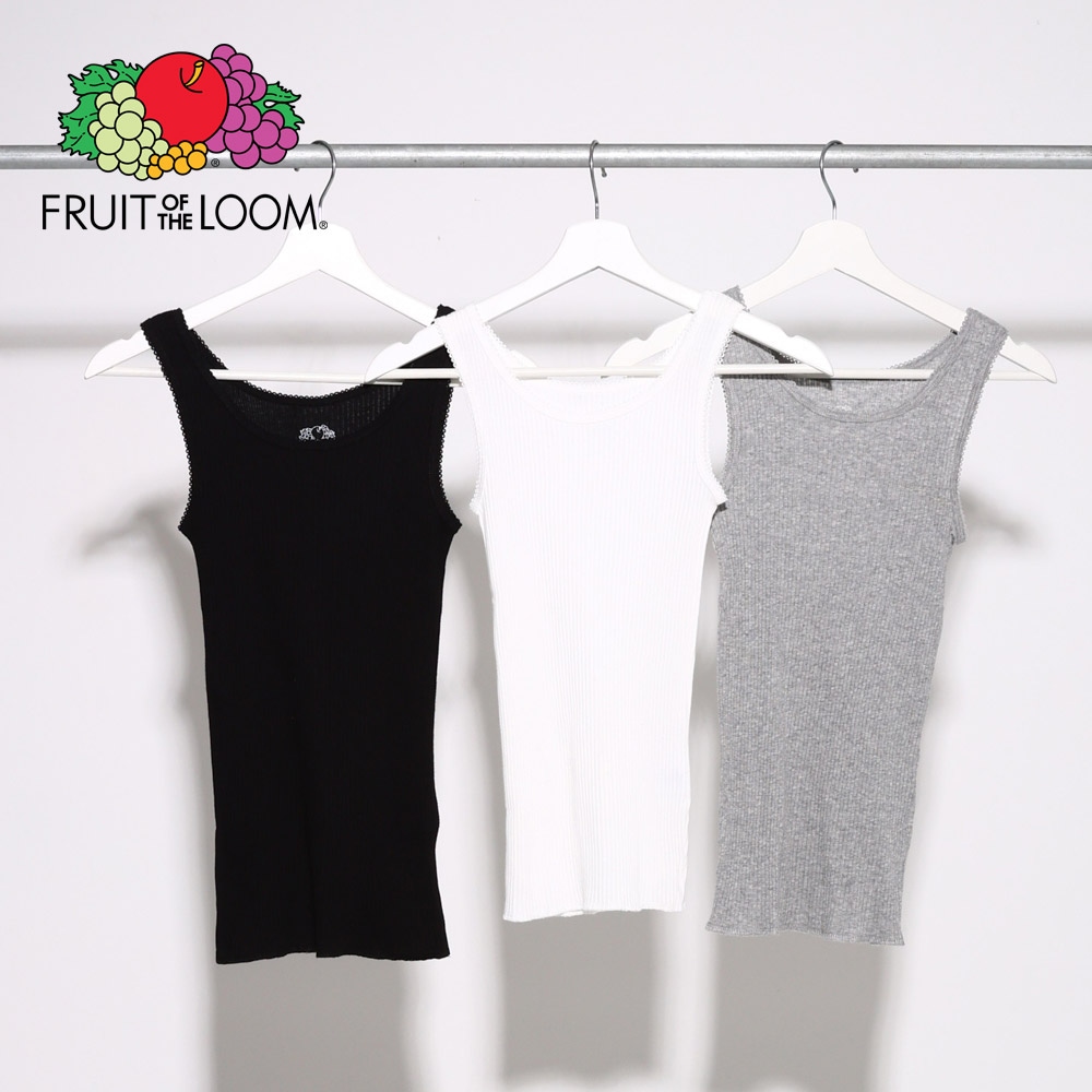 コットン100% リブ編みタンクトップ 2Pパック