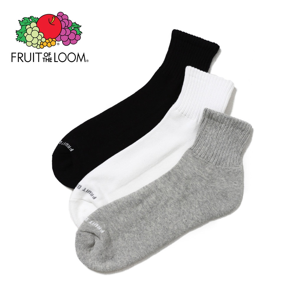 3P ベーシック クォーター丈ソックス 3P 25-27cm