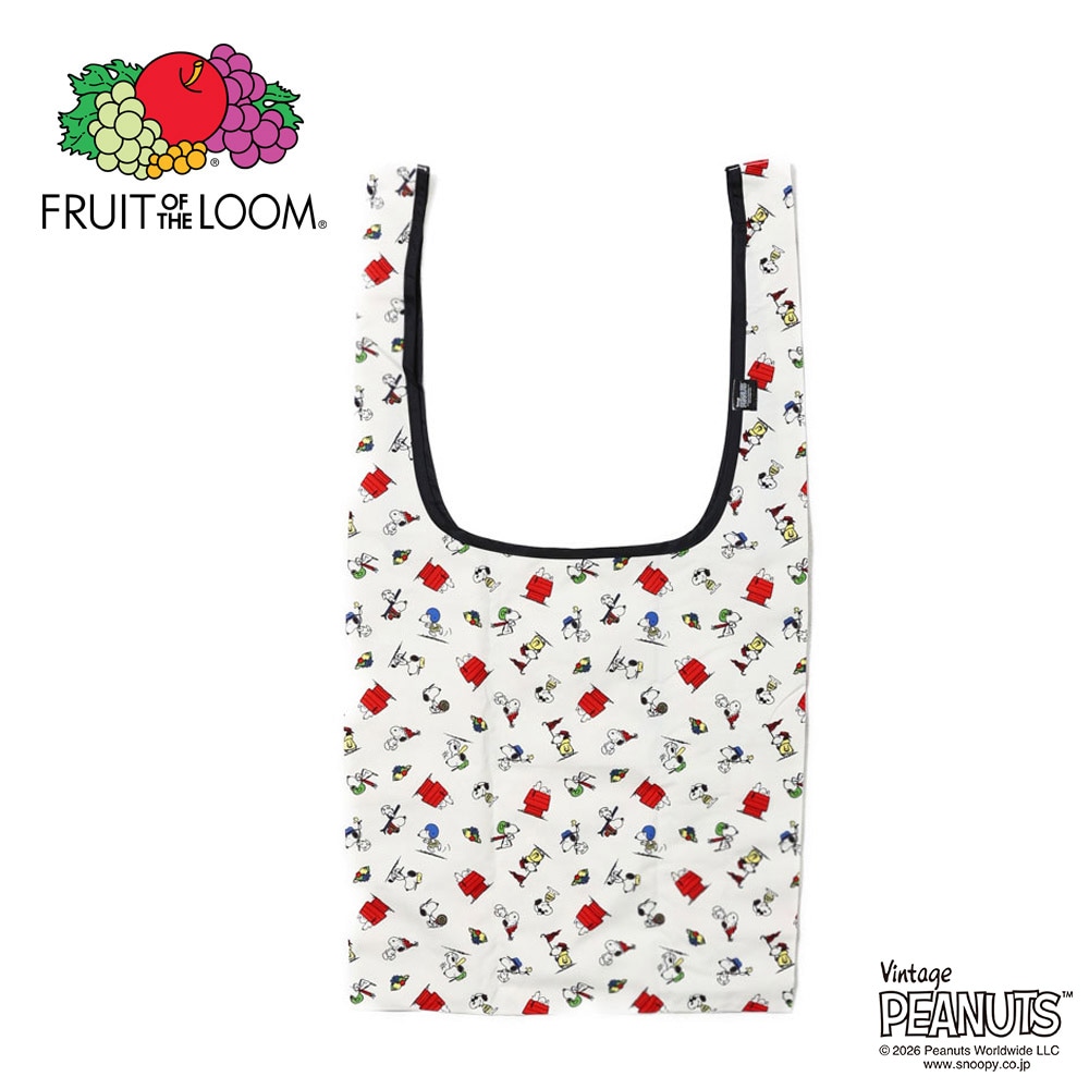 FTL x PEANUTS 総柄デザイン エコバッグ Sサイズ