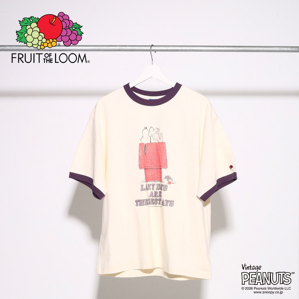FTL x PEANUTS 19 スラブ天竺4 Tシャツ