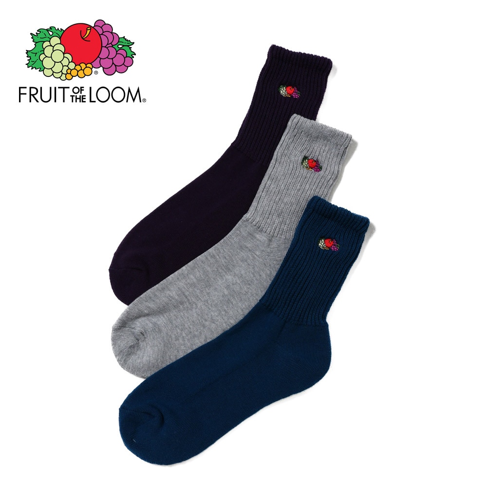 3P ゆるリッチェル編み 刺繍ソックス1