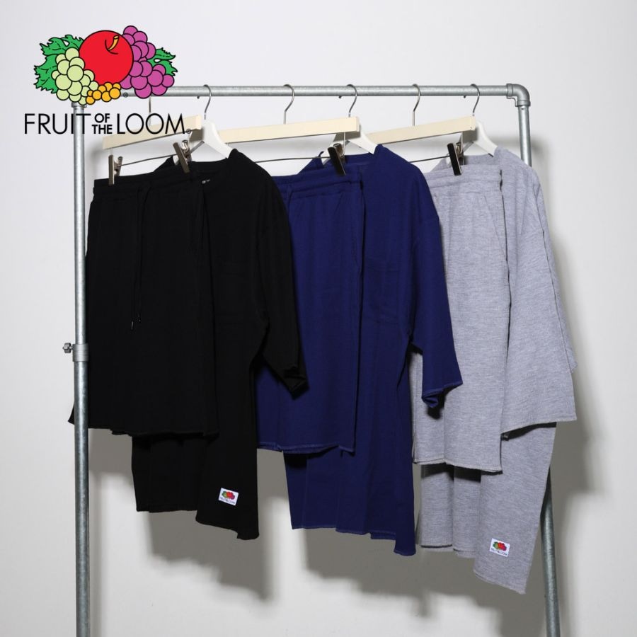 T/C ヘンリーネック ワッフルルームウエア 上下セット