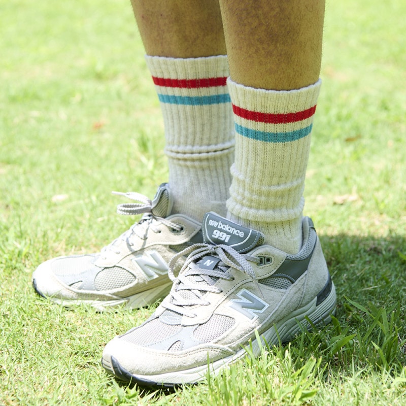 COB 1P C.メリノウールラインソックス Men's