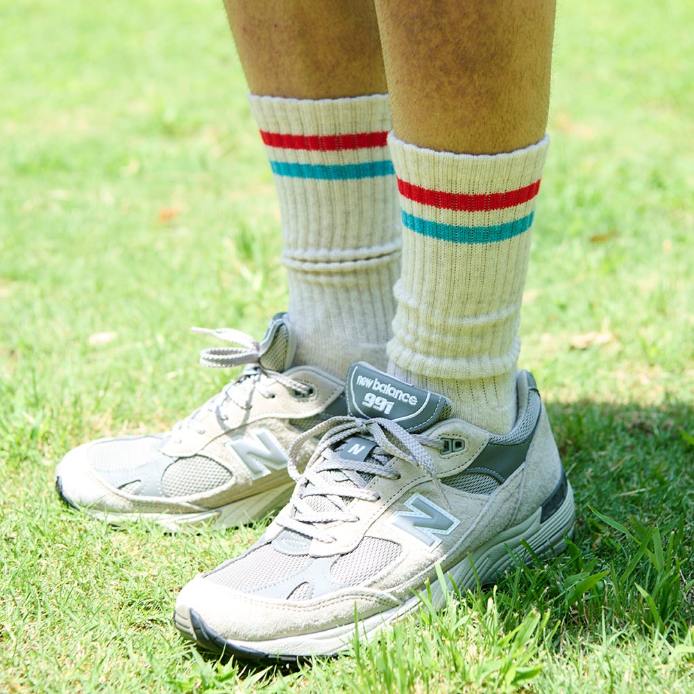 COB 1P C.メリノウールラインソックス Men's