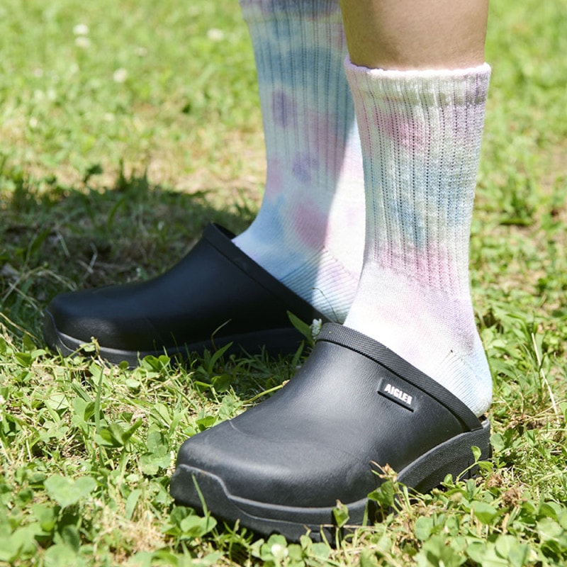COB 1P Q.タイダイかかと90°ソックス Men's
