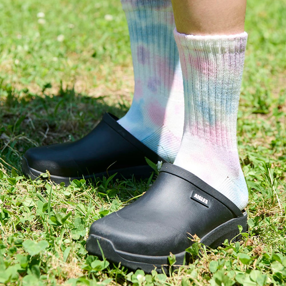 COB 1P Q.タイダイかかと90°ソックス Men's