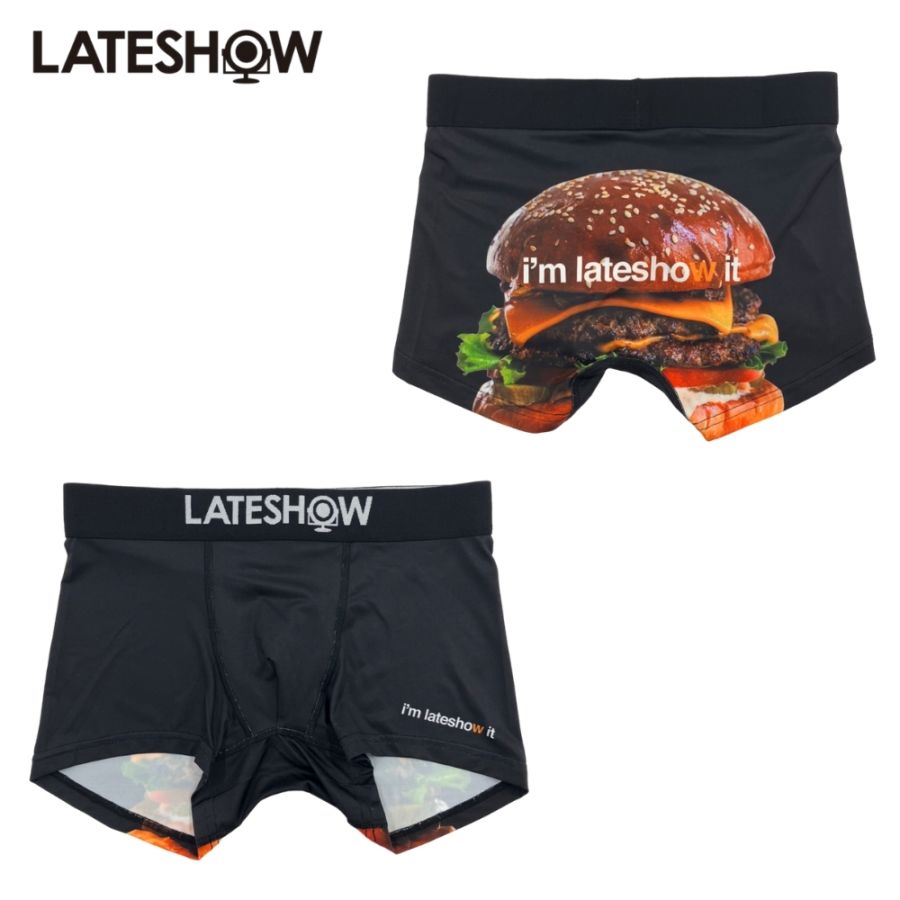 LS ポリベア天 ハンバーガープリントボクサーパンツ