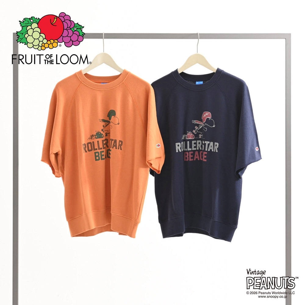 FTL×PEANUTS 甘編み裏毛 ハーフスリーブスウェット 3