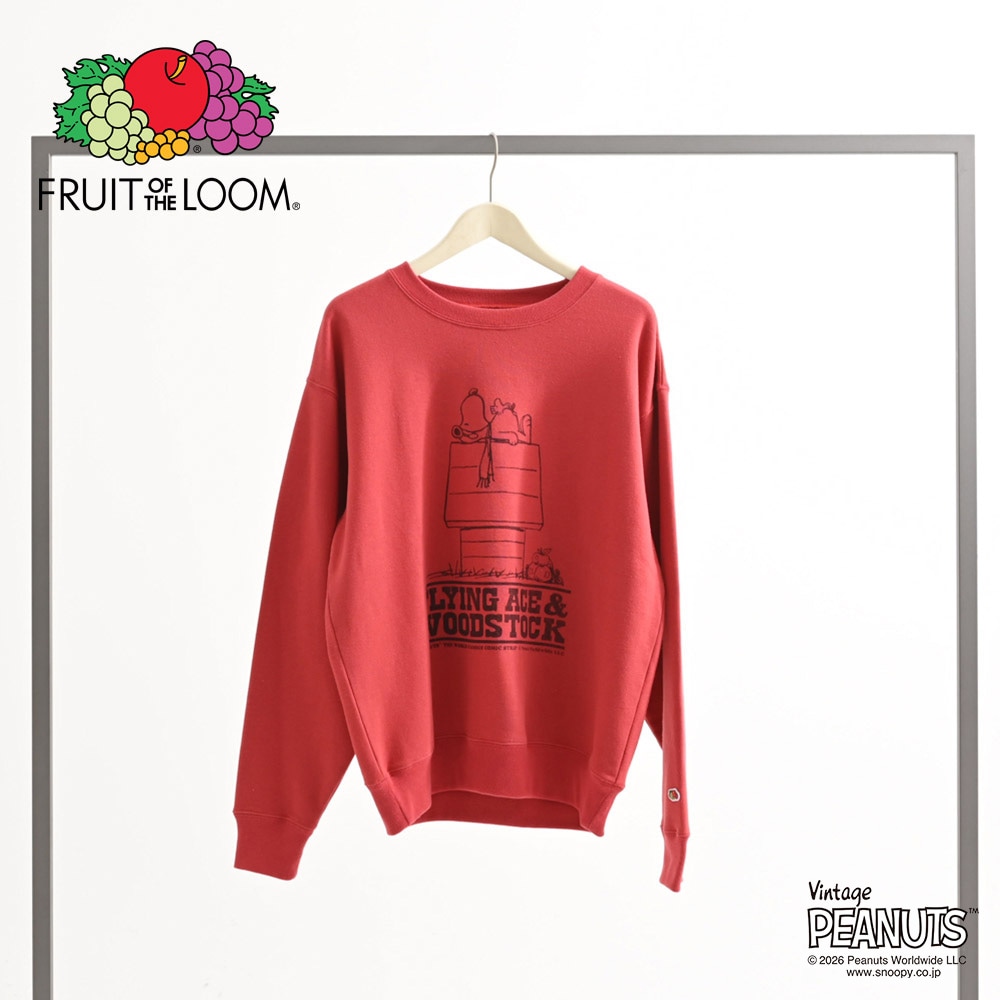 FTL×PEANUTS 裏起毛裏毛 プリントL/S スウェット 5