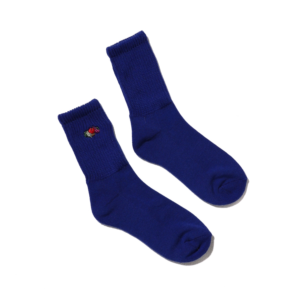 3P ゆるリッチェル編み 刺繍ソックス1 23~25cm