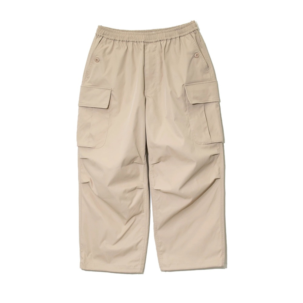 ポリエステルツイル ワイドカーゴパンツ