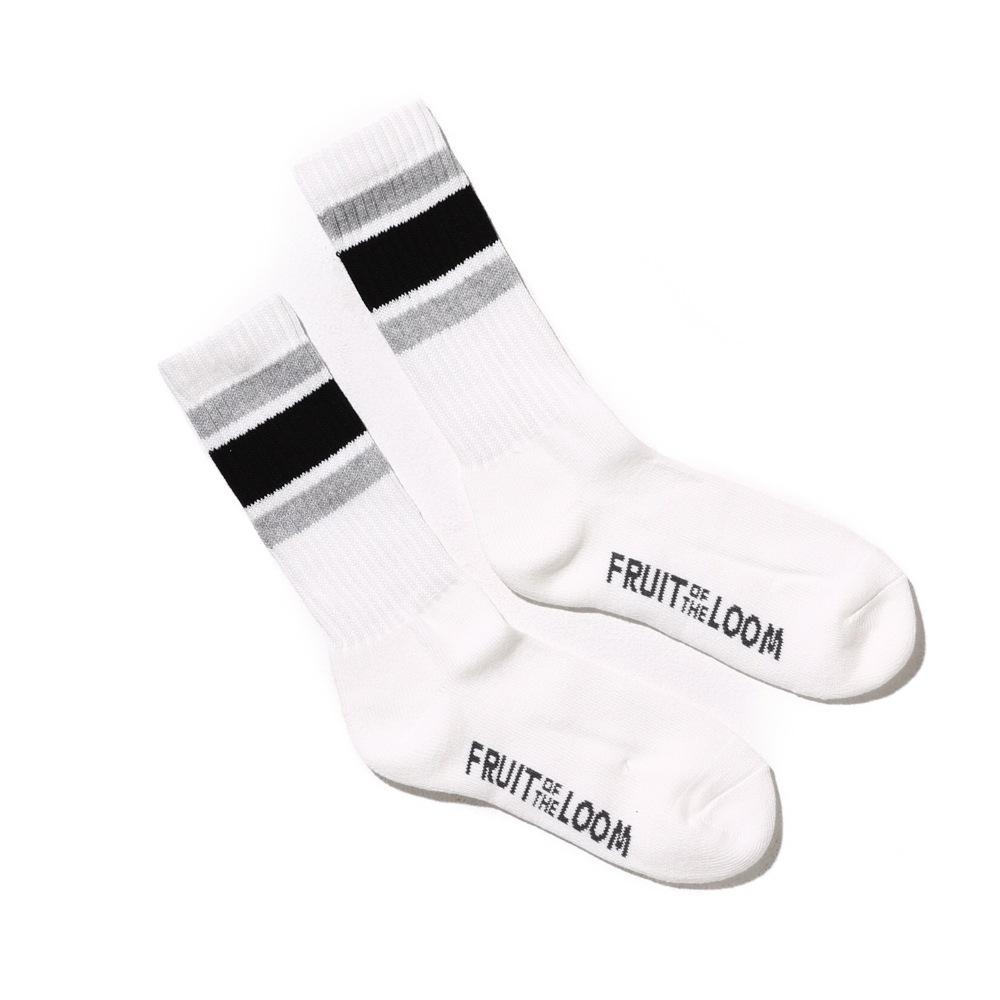 カラフルライン クルー丈ソックス 3P C 23~25cm