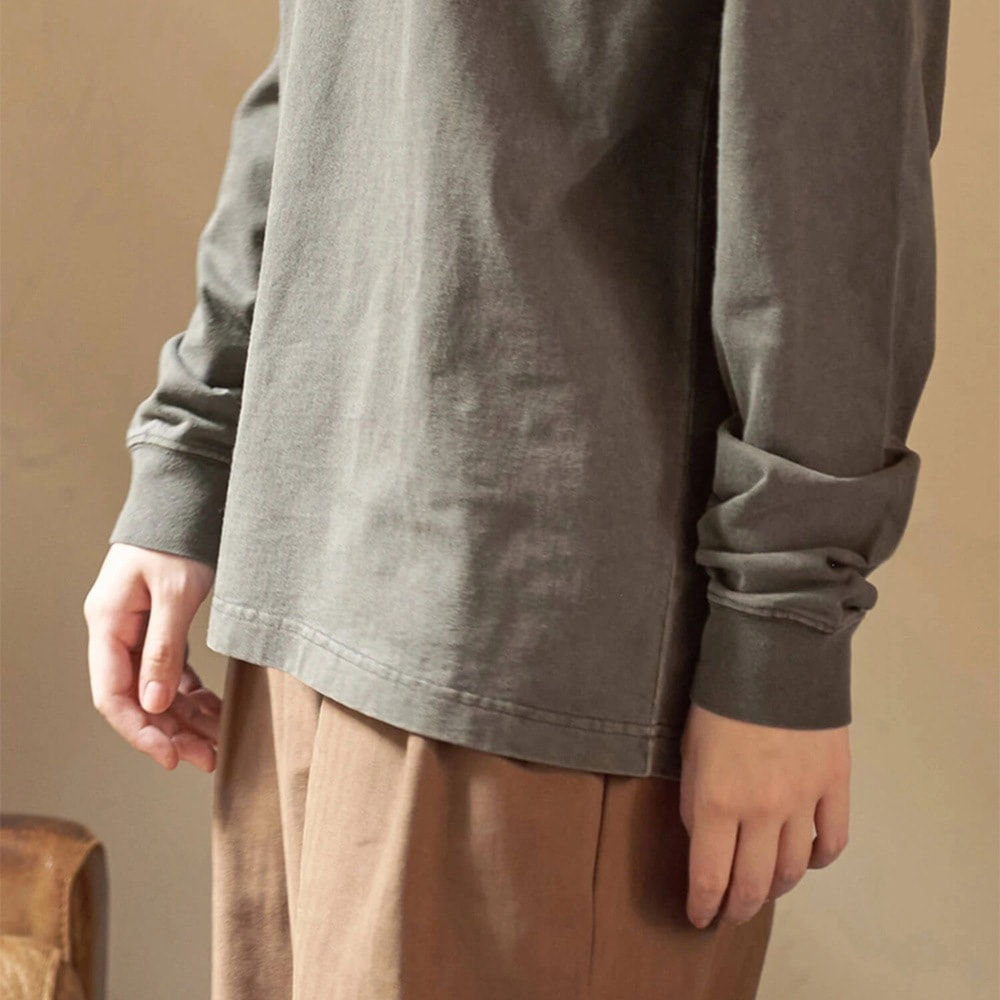 ピグメント染め刺繍ベーシック L/STEE(釣りベアー)