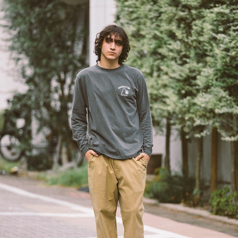 ピグメント染め刺繍ベーシック L/STEE(釣りベアー)