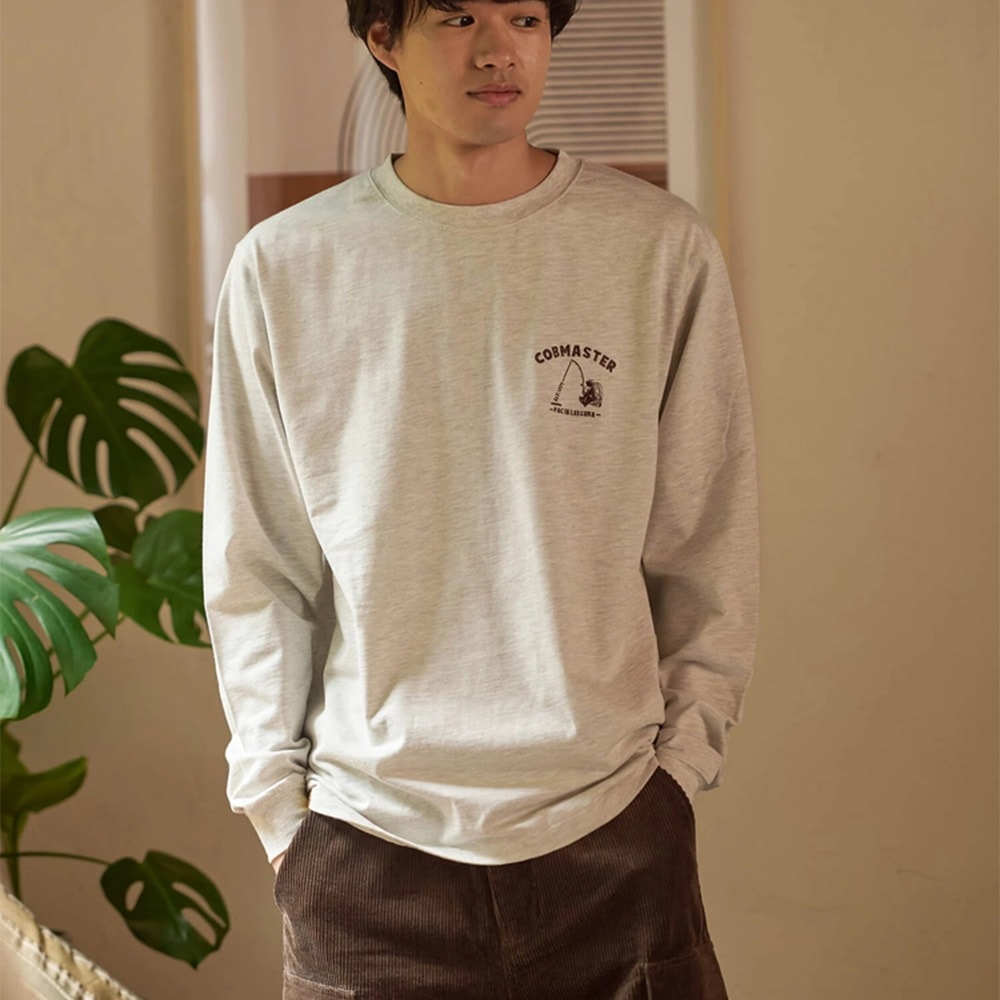 ピグメント染め刺繍ベーシック L/STEE(釣りベアー)