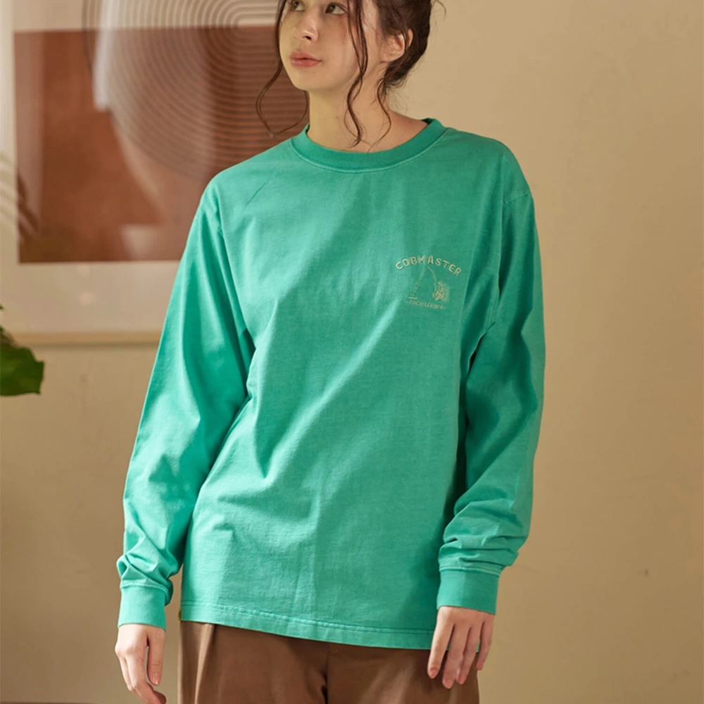 ピグメント染め刺繍ベーシック L/STEE(釣りベアー)