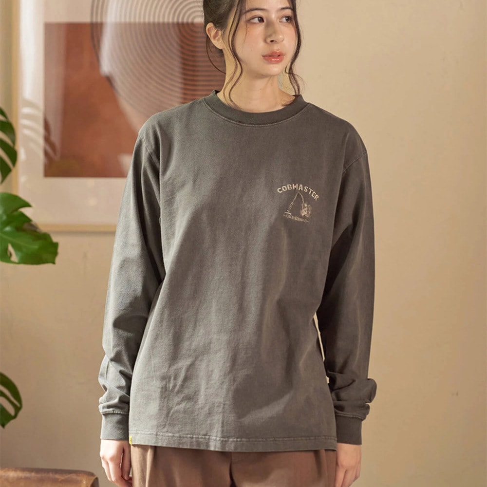 ピグメント染め刺繍ベーシック L/STEE(釣りベアー)