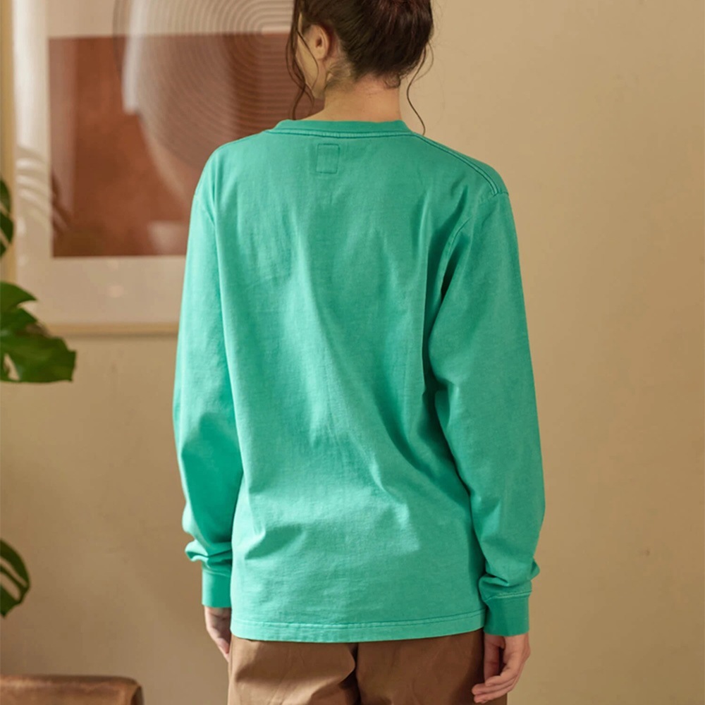 ピグメント染め刺繍ベーシック L/STEE(釣りベアー)