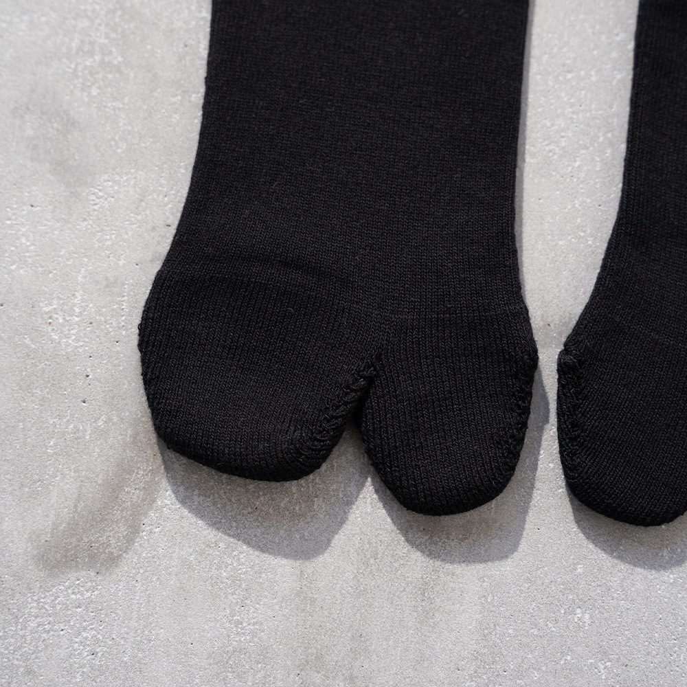 100% FINE COTTON PLAIN 2 PACK RIB TABI SOCKS