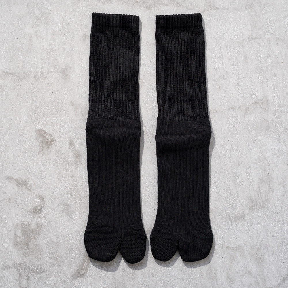 100% FINE COTTON PLAIN 2 PACK RIB TABI SOCKS