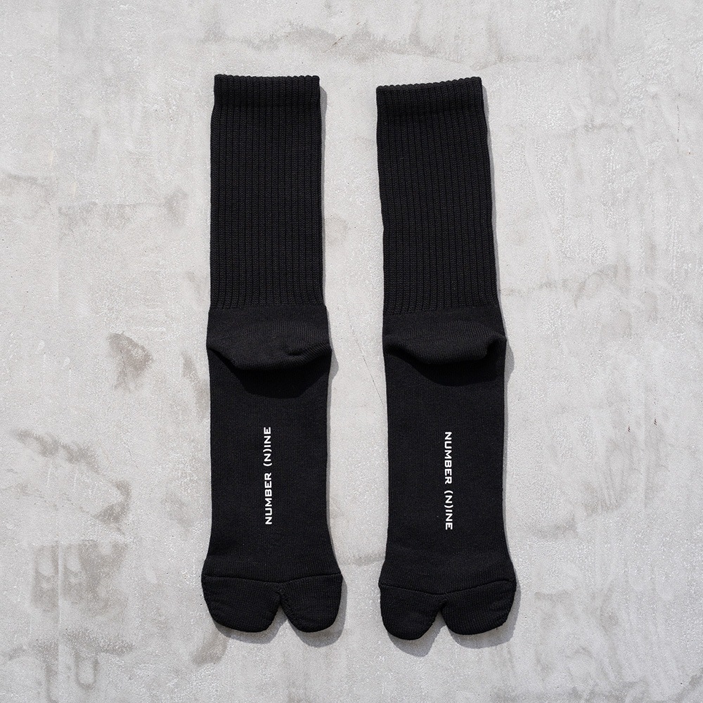 100% FINE COTTON PLAIN 2 PACK RIB TABI SOCKS