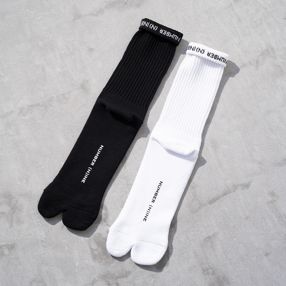 100% FINE COTTON PLAIN 2 PACK RIB TABI SOCKS