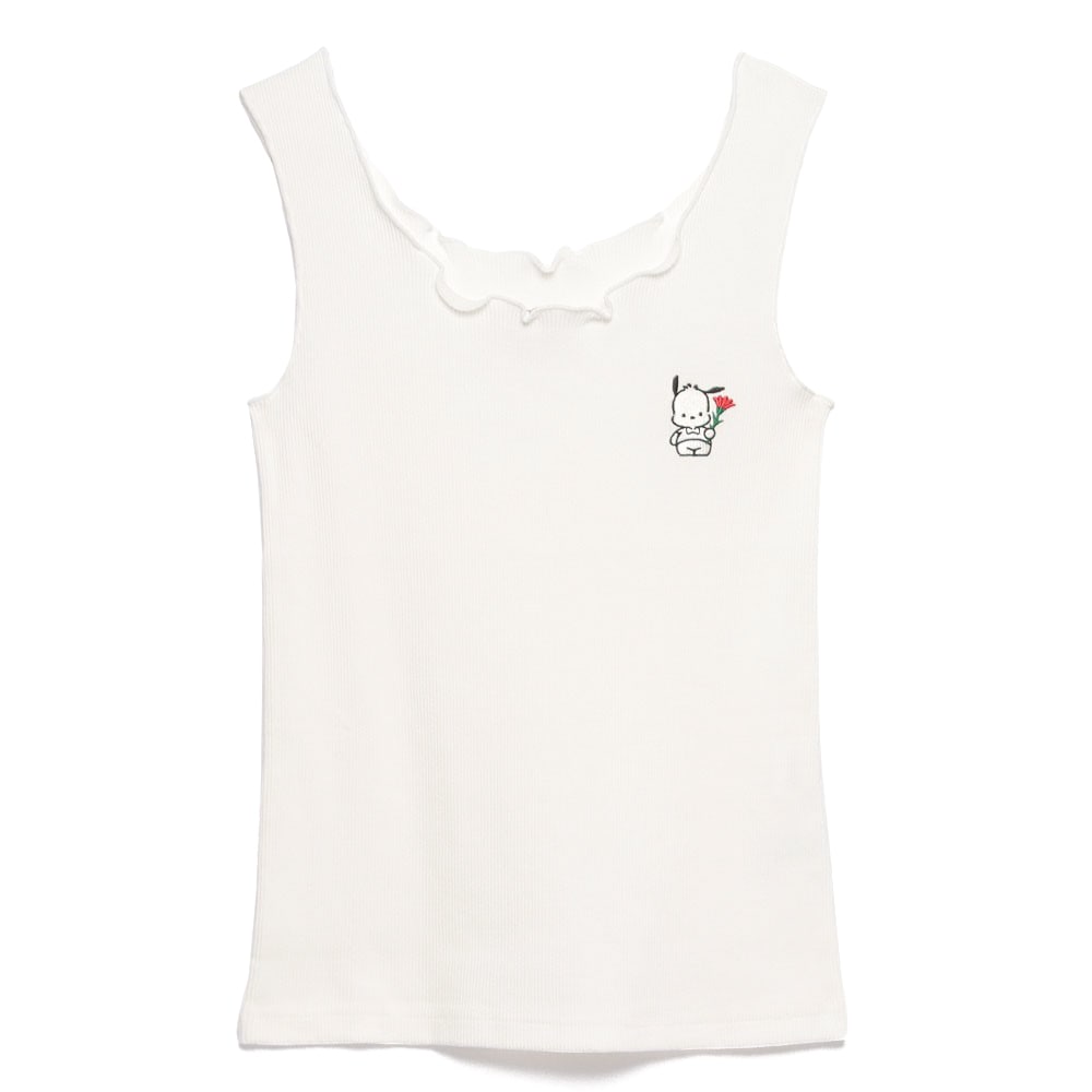 はぴだんぶい×Fruit of the Loom リブメロータンクトップ ポチャッコ