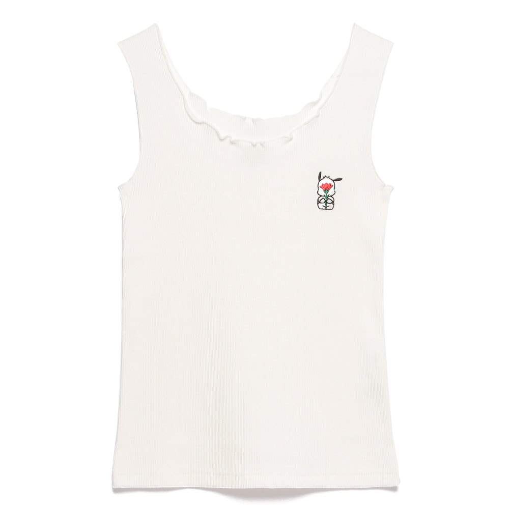 はぴだんぶい×Fruit of the Loom リブメロータンクトップ ポチャッコ