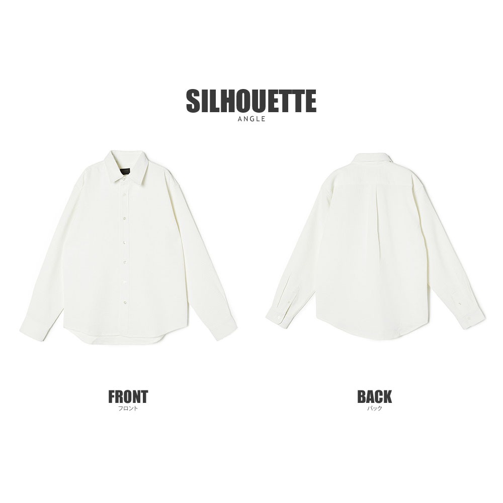 ウーブンワッフル レギュラーカラーシャツ | MMMM | JUGLANS