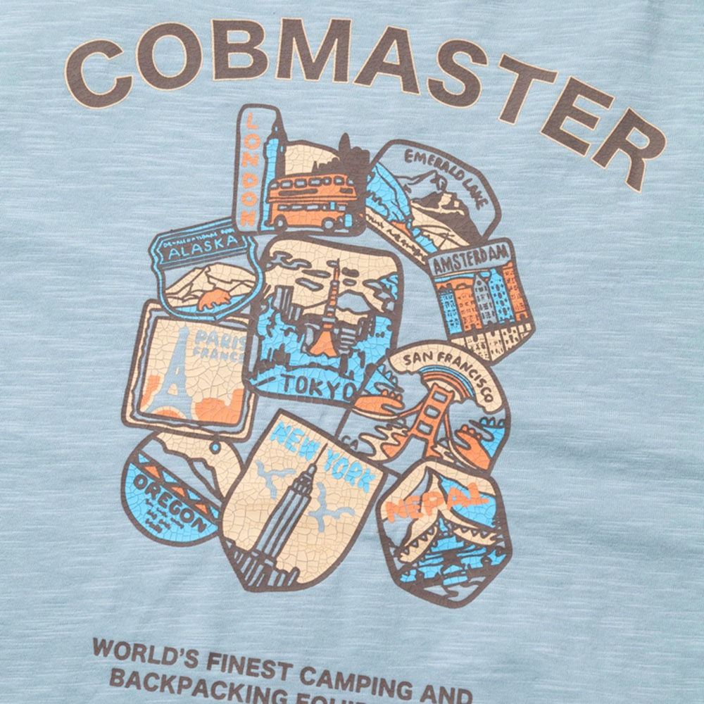 COB スラブ天竺 ワールドワッペンTEE