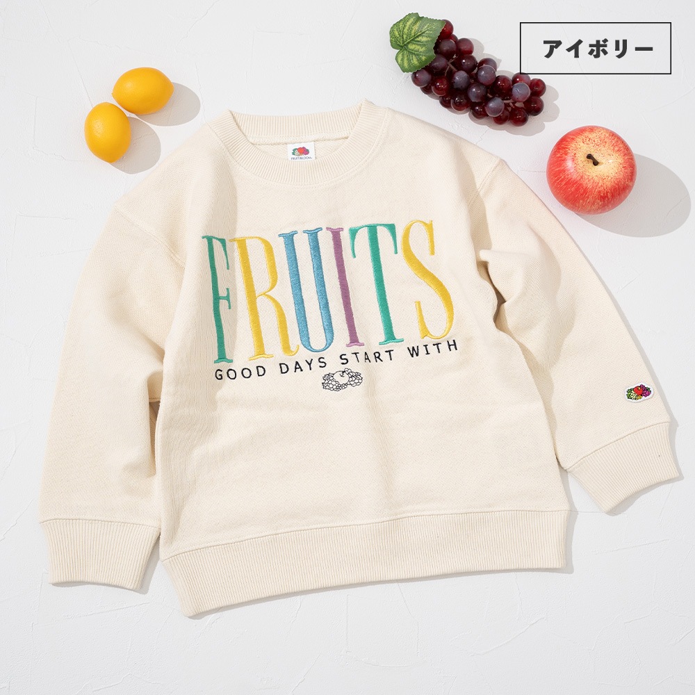 FTL キッズ カラフルロゴ刺繍 スウェットシャツ
