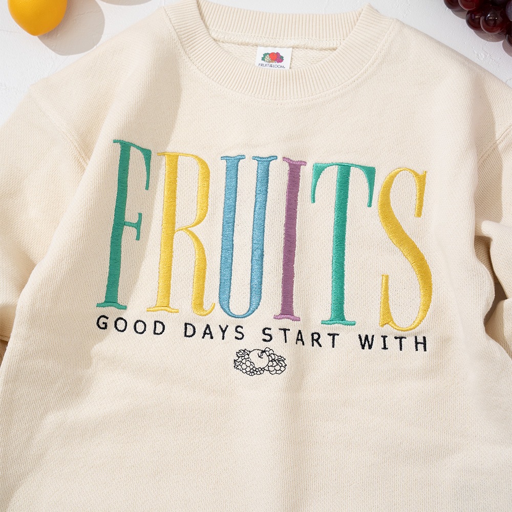 FTL キッズ カラフルロゴ刺繍 スウェットシャツ