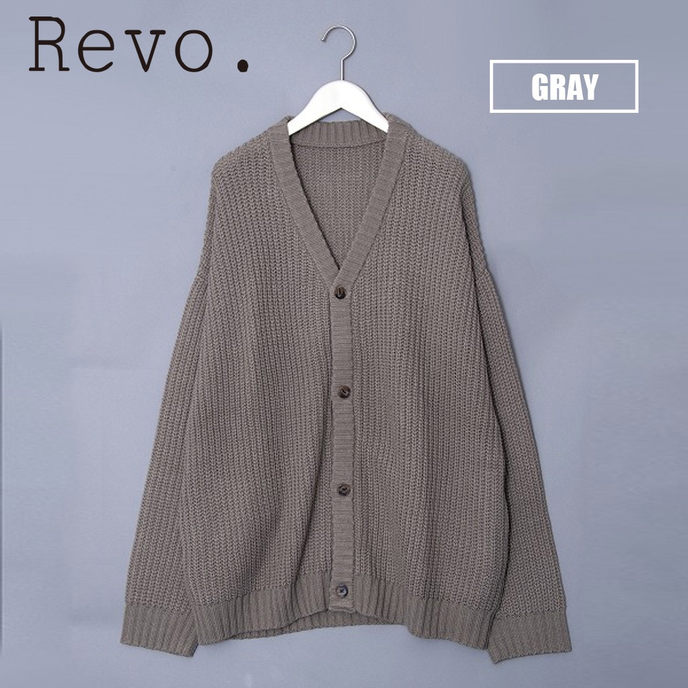 畦編み 5G ルーズニットカーディガン | Revo.,トップス | JUGLANS