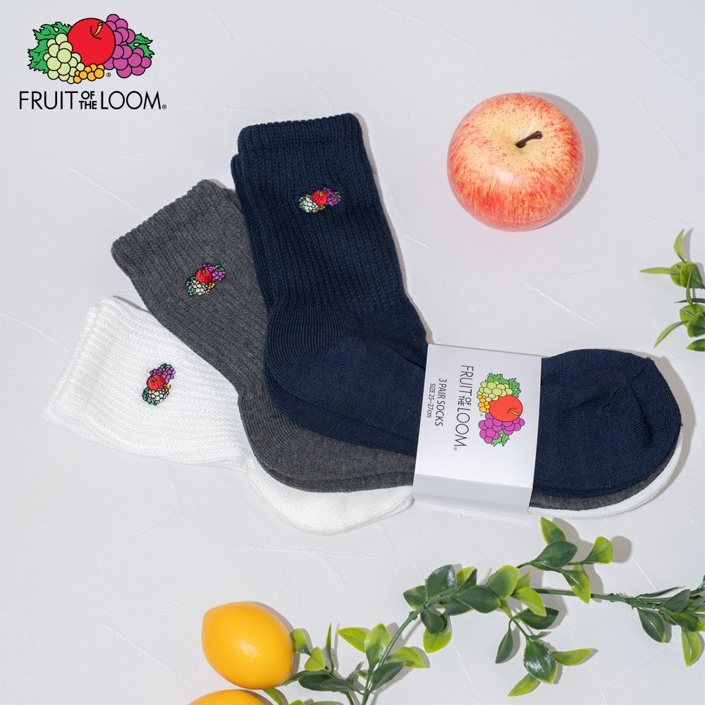 クォーター丈 3Pセット リッチェル編み刺繍ソックス A 25~27cm