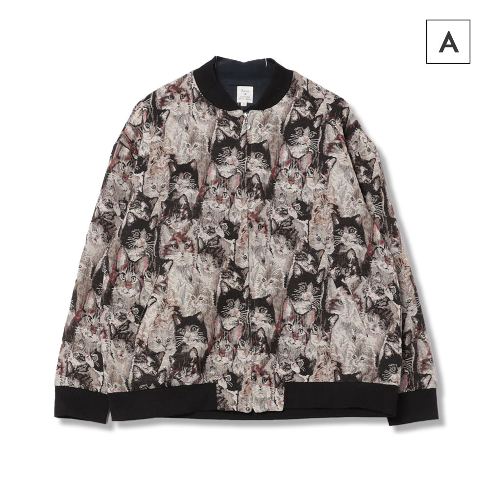 ゴブラン総柄織り ジップアップブルゾン | Revo. | JUGLANS