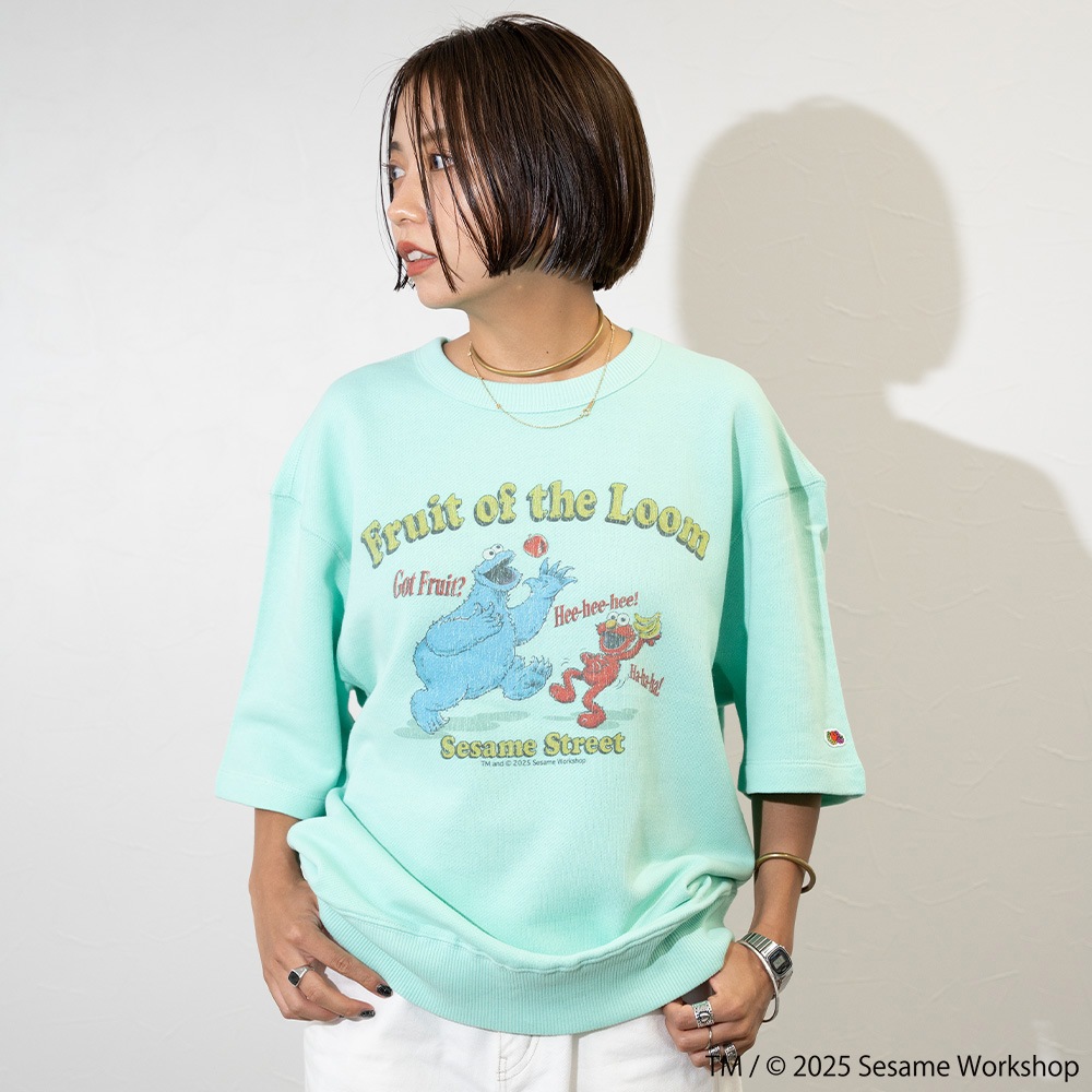 SESAMESTREET×FTL ハーフスリーブ甘編 イラスト プルオーバートップス A