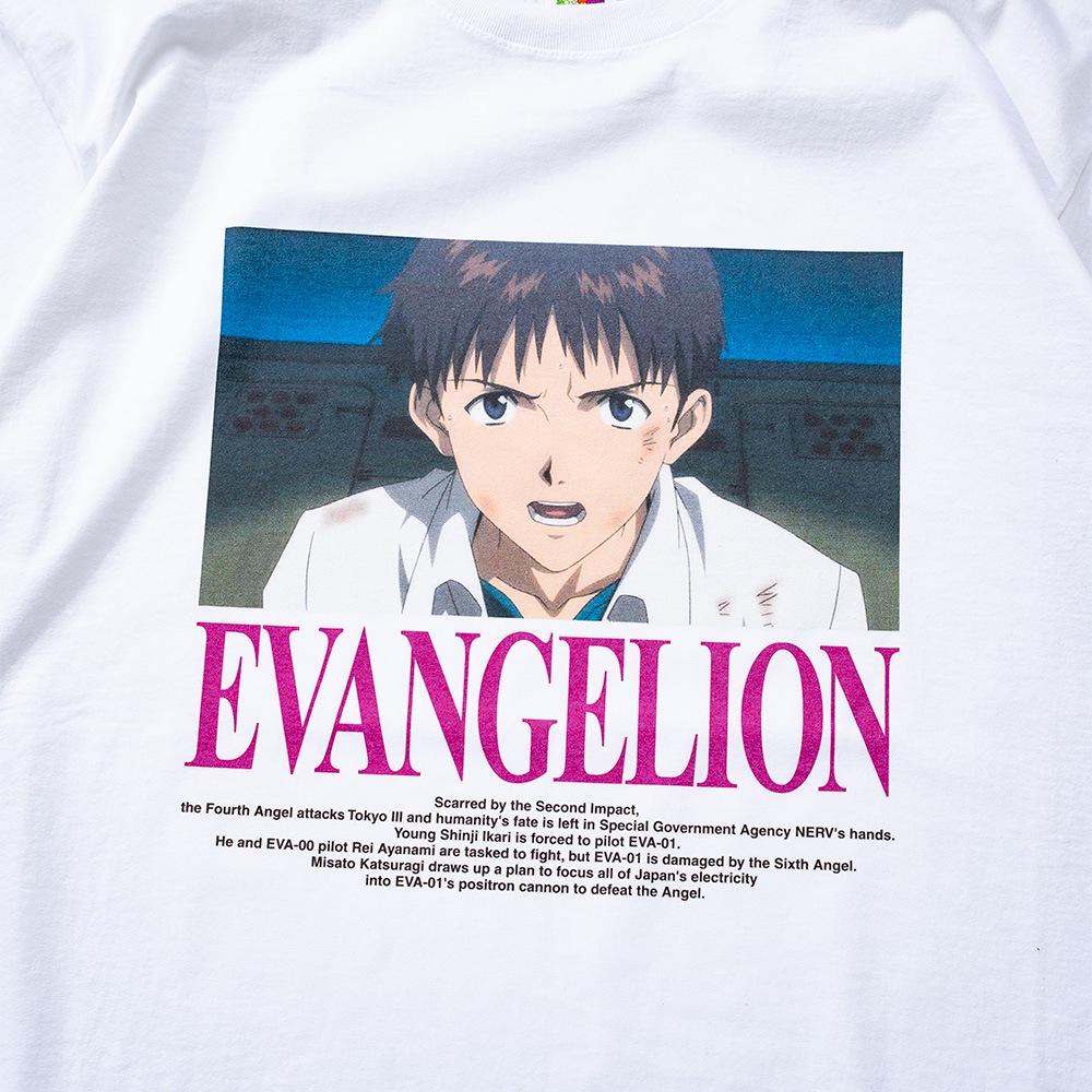 FTL×EVA ムービーグラフィック Tシャツ ホワイト