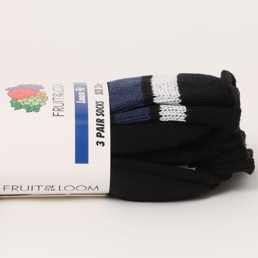 Q.FTL3P DadSocksライン(black)/全1色